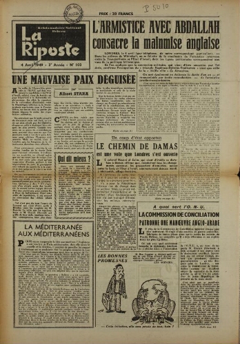La Riposte N°103 (04 avr. 1949)